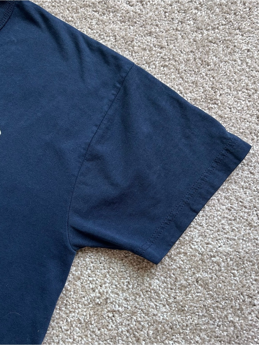 Vintage Cleveland Indians Russell Athletic Henley Shirt Navy Blue Chief Wahoo M - Picture 3 of 8
